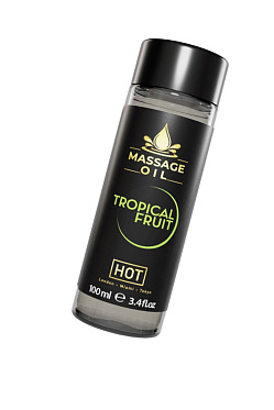Массажное масло HOT Massage Oil TROPICAL FRUIT с ароматом тропических фруктов, 100 мл.