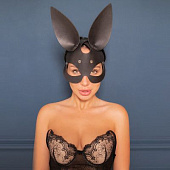 Маска Зайка с ушками, черная Маска Зайка с ушками, черная