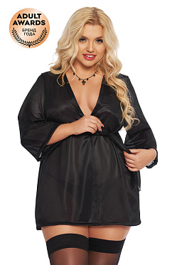 Пеньюар SoftLine Collection, Ramona, черный (XXL)