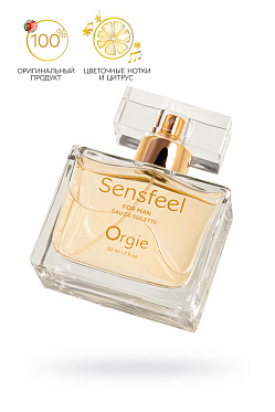 Туалетная вода с феромонами Orgie SENSFEEL, для мужчин, 50 мл.