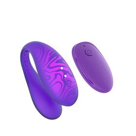 Парный вибромассажер TWIN+ Purple с пультом и управлением через приложение, фиолетовый