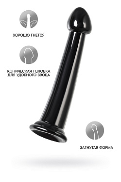 Нереалистичный фаллоимитатор Jelly Dildo M, черный, 18 см