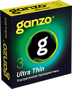 Презервативы Ganzo Ultra Thin BLACK EDITION ультратонкие (3шт.)