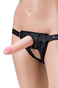Страпон LoveToy, с поясом Harness, реалистичный, 17.6 см.