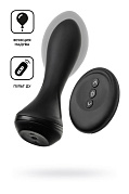 Надувная анальная вибровтулка POPO Pleasure Phoenix, черная, 13.5 см.