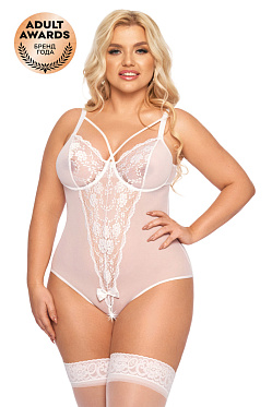 Боди SoftLine Collection, Amanda, белое (XXXL)
