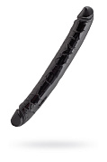 Фаллоимитатор двусторонний, черный, 31 см.