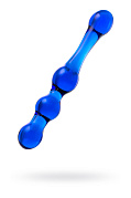 Фаллоимитатор Sexus Glass (стекло), синий, 20 см.