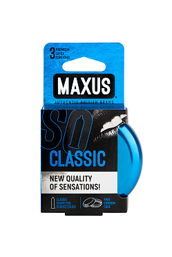 Презервативы MAXUS в металлическом кейсе, CLASSIC классические (3шт.)