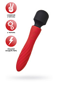 Двусторонний вибромассажер, красный, 21 см Двусторонний вибромассажер, красный, 21 см