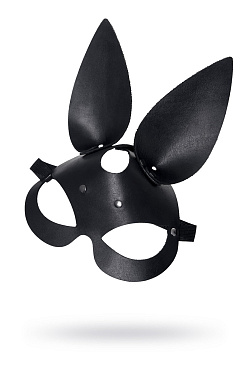 Маска зайки Pecado, натуральная кожа, черная