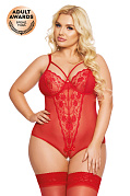 Боди SoftLine Collection, Amanda, красное (XXL)