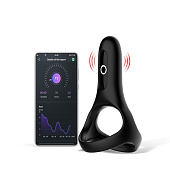 Виброкольцо Magic Motion Rise, черное