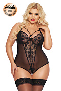 Боди SoftLine Collection, Amanda, чёрное (XL)