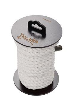 Веревка для шибари Pecado BDSM, хлопок, белая, 10м.