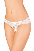 Эротические трусики кружевные, белые (42-44)