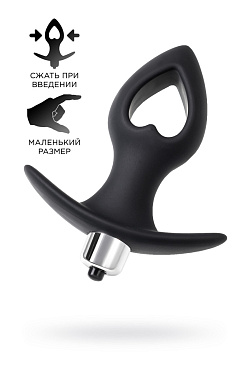 Анальная вибровтулка-расширитель CORDIS, черная (S)