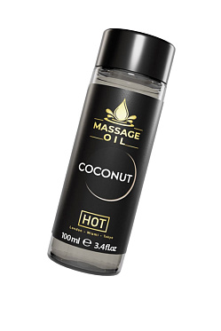 Массажное масло HOT Massage Oil COCONUT , с ароматом кокоса, 100 мл.