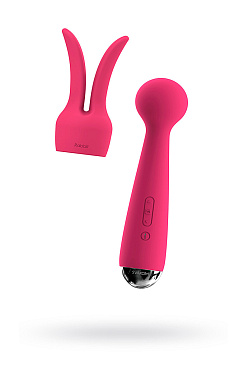 Вибратор с насадкой Svakom Emma, 6 режимов вибрации, сливово-красный