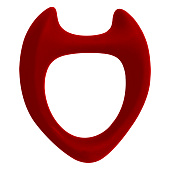 Эрекционное кольцо Wooomy Toro красное, L