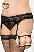 Комплект: Пояс для чулок и стринги кружевные, (XXXL) Комплект: Пояс для чулок и стринги кружевные, (XXXL)