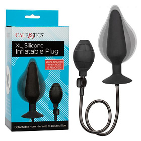 Надувная анальная втулка Silicone Inflatable Plug с отсоединяющимся шлангом (XL)