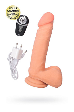 Вибратор RealStick Elite, с пультом ДУ, 10 режимов, 20 см.