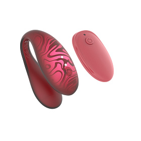 Парный вибромассажер TWIN+ Red с пультом и управлением через приложение, красный