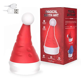 Вибромассажер Magical Santa hat красный,