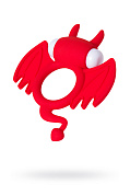 Виброкольцо с хвостиком SWEET DEVIL (красное)